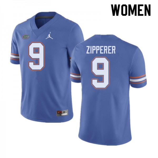 Jordan Brand Women #9 Keon Zipperer Florida Gators College Football Jerseys Blue